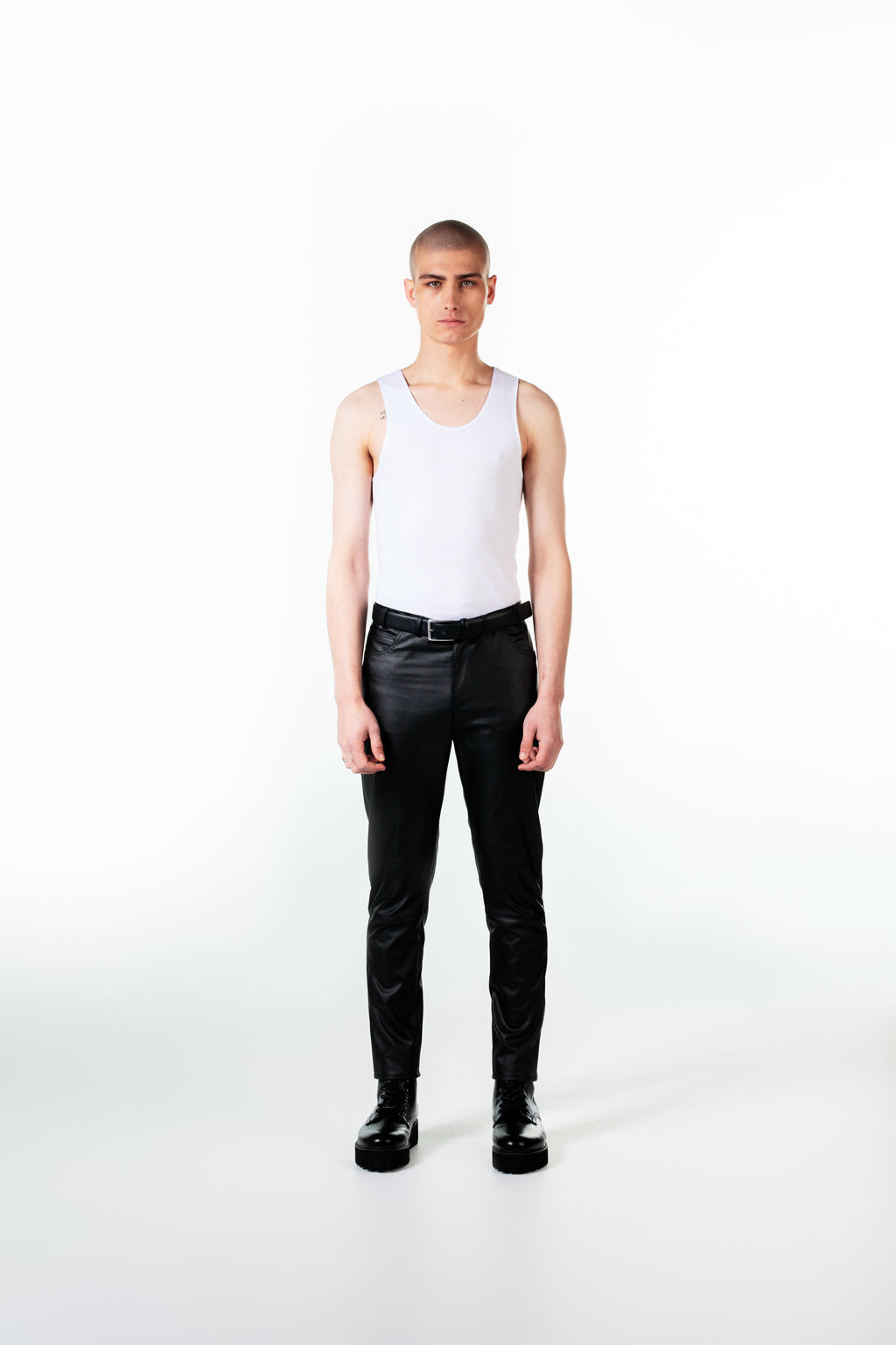 Zara man leather trousers Clearance