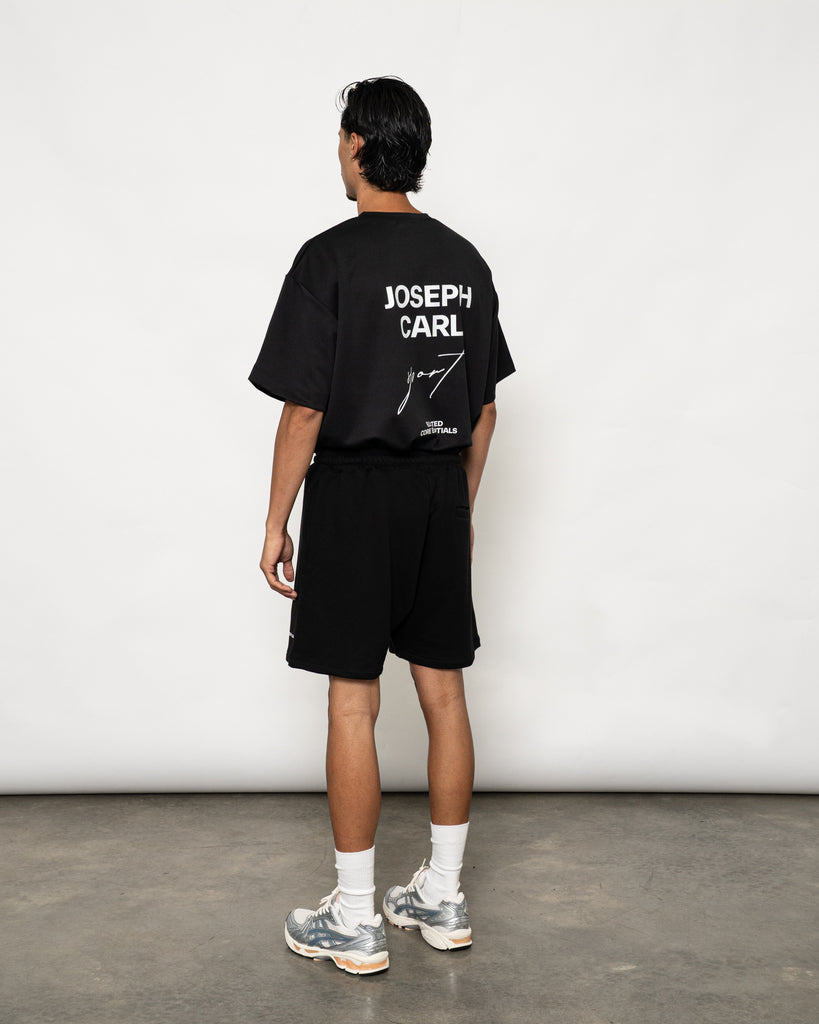 Men’s oversized training t-shirt in black – JOSEPH CARL luxury sportswear with Aerocool technology fabric