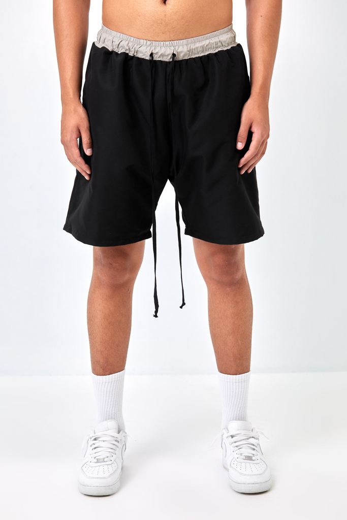 Core Signature Track Short - Black & Taupe