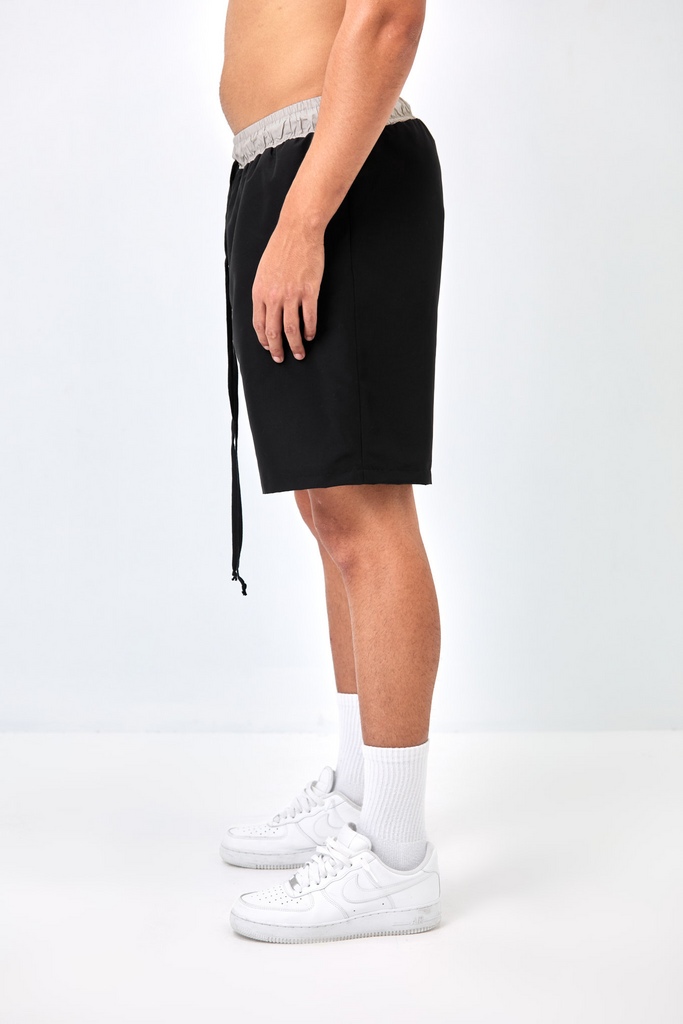 Core Signature Track Short - Black & Taupe